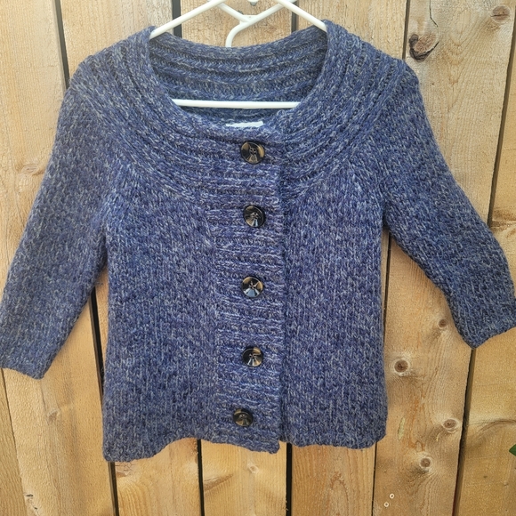 Ann Taylor Sweaters - Ann taylor loft blue button down sweater size xs